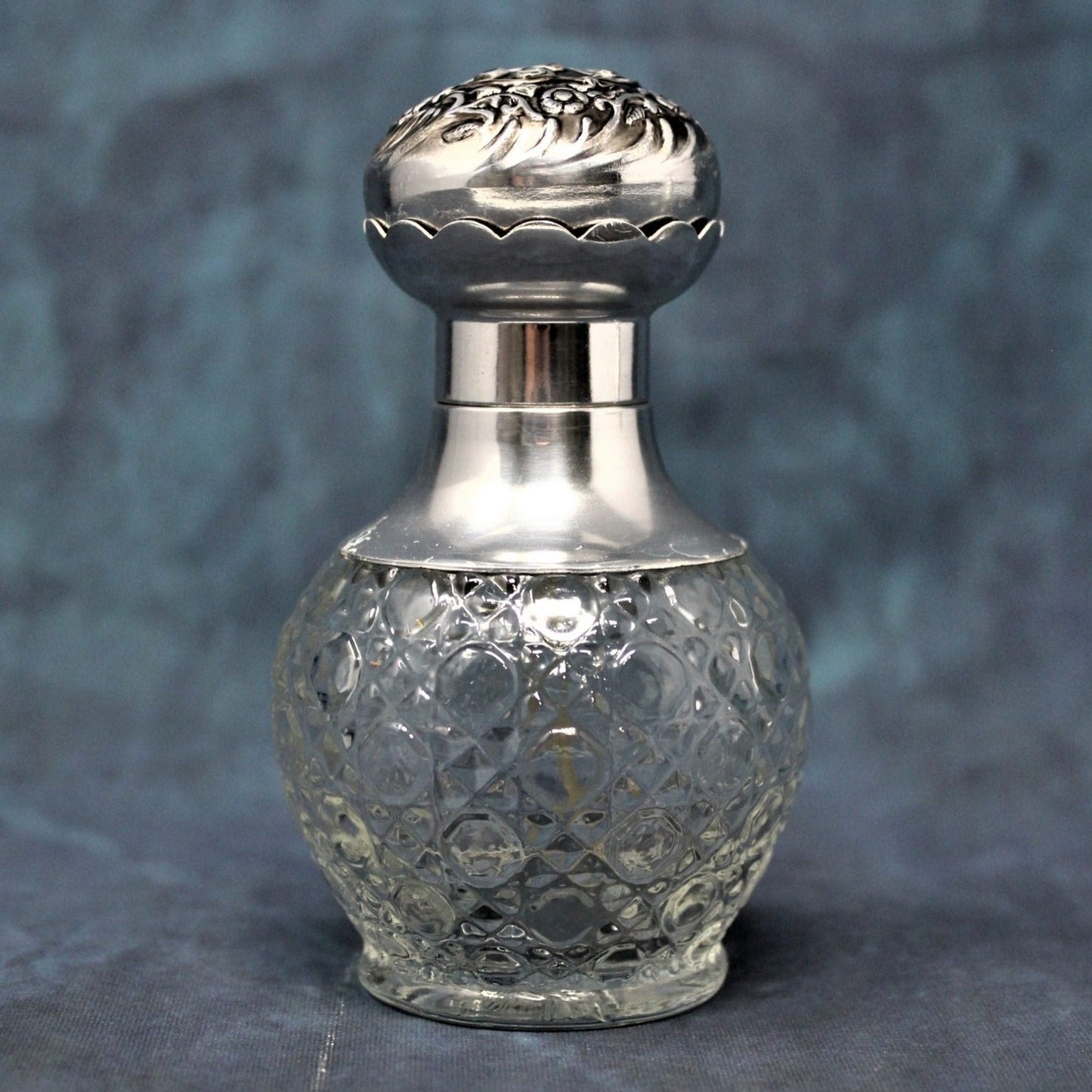 Perfume Bottle, Avon, Hana Gasa Spray Glass & Metal Top, Vintage