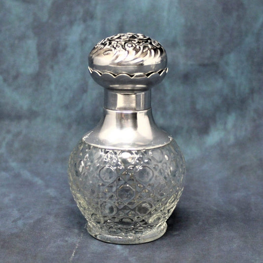 Perfume Bottle, Avon, Hana Gasa Spray Glass & Metal Top, Vintage