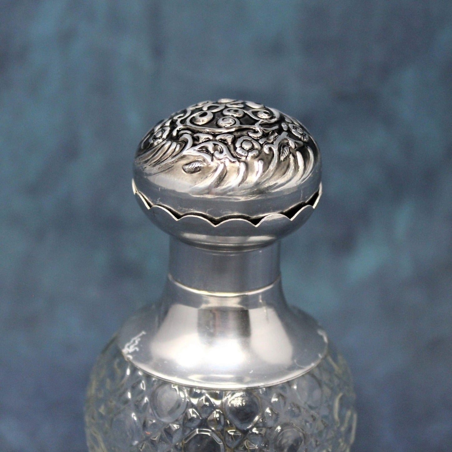 Perfume Bottle, Avon, Hana Gasa Spray Glass & Metal Top, Vintage