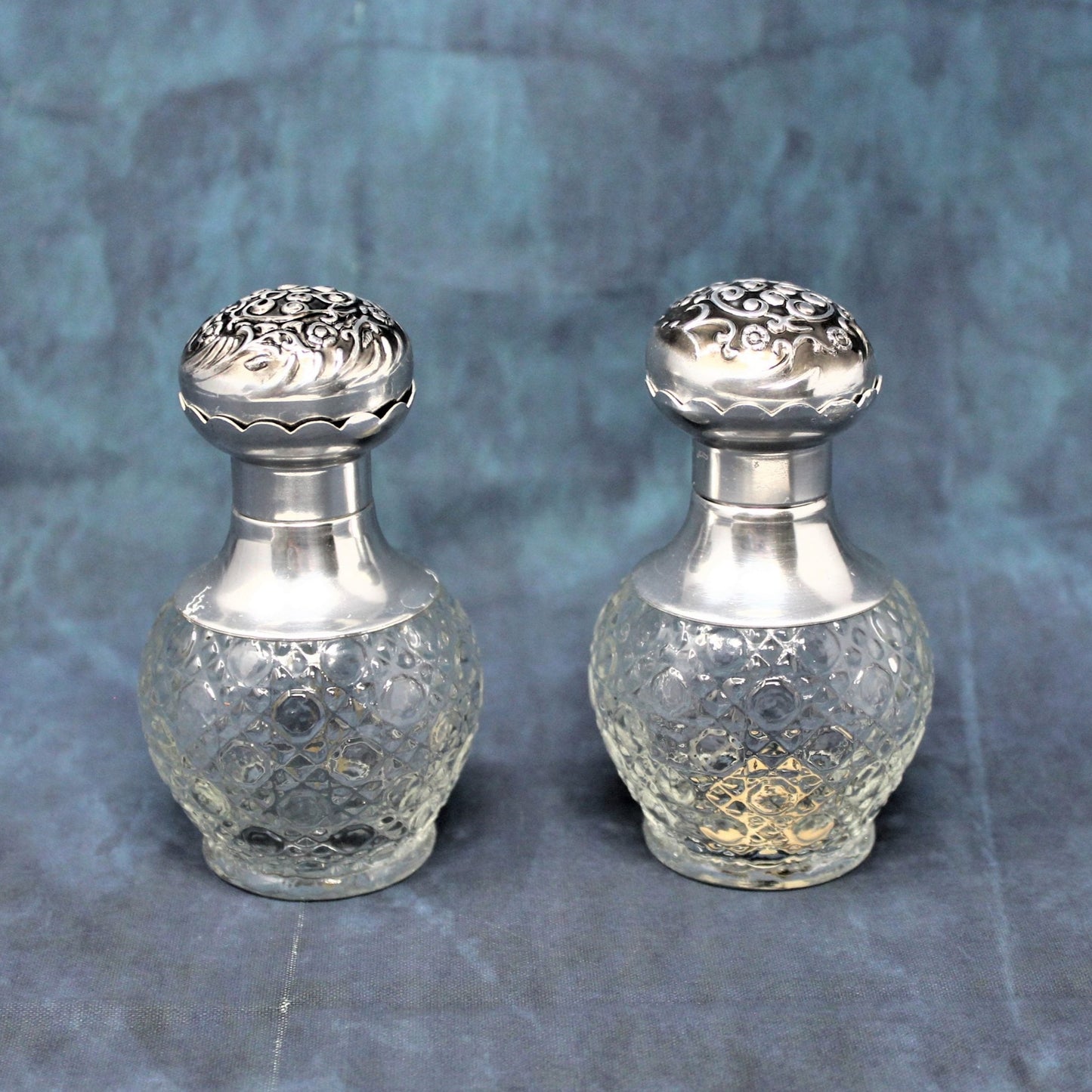 Perfume Bottle, Avon, Hana Gasa Spray Glass & Metal Top, Vintage