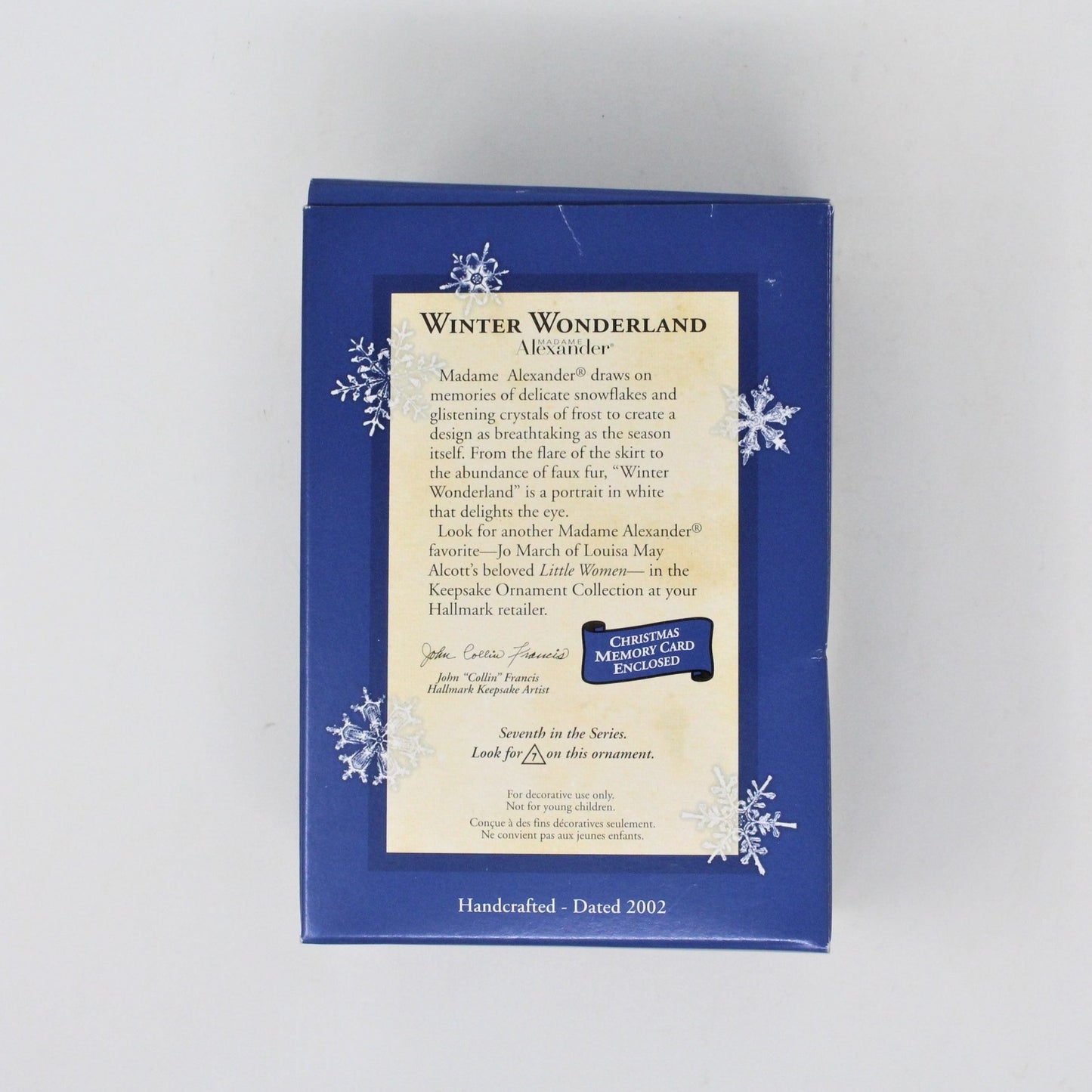 Ornaments, Hallmark, Madame Alexander, Winter Wonderland #7, 2002