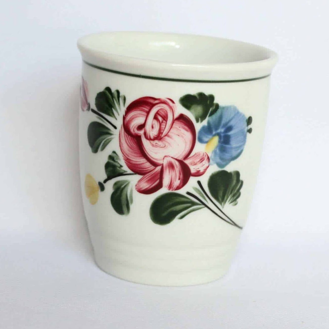 Cups, Lilien Porzellan Handgemalt Inglasur, Alpen flora, Set of 3, Austria