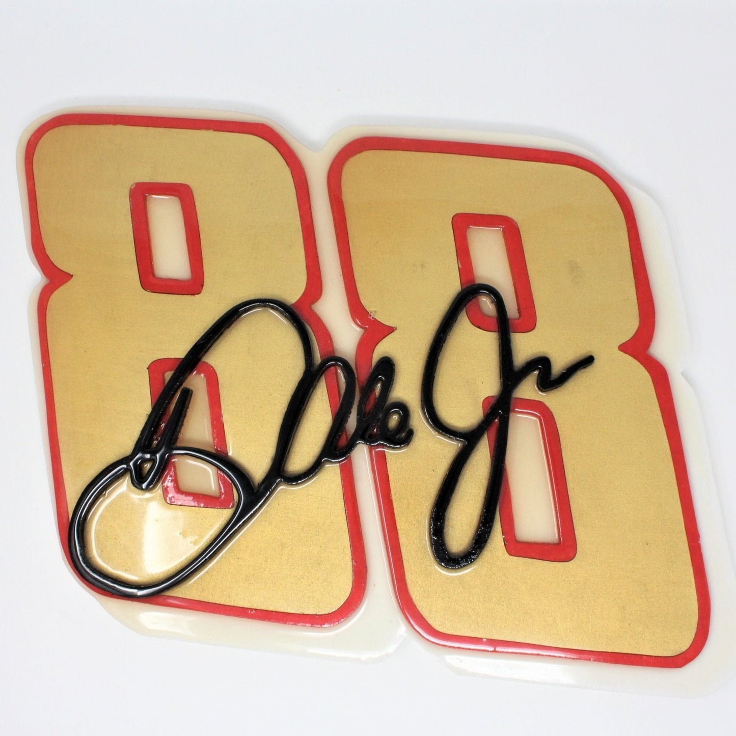 Sign, Dale Earnhardt Jr., DALE JR #88 Signature Logo, Wood/Acrylic