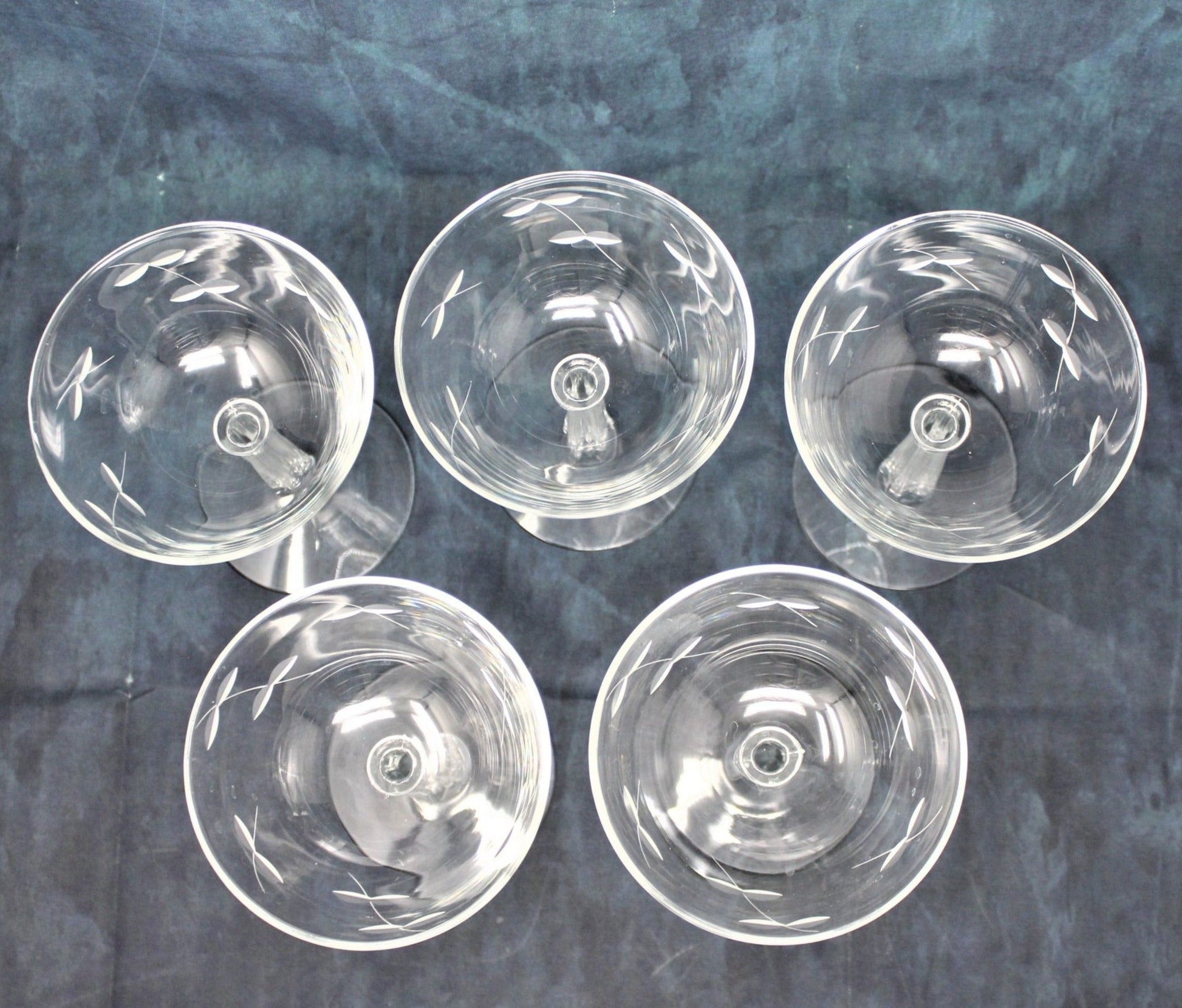 6 Vintage Silver Rimmed Wine - Champagne Glasses, Libbey, 1950's Silver  Rimmed Libbey Champagne Cocktail glasses, Champagne Toasting Glasses