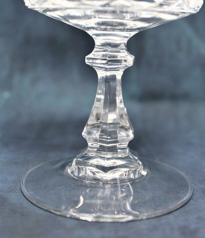 Water Goblets, Cristal d'Arques, Diamond, Set of 6, France, Vintage