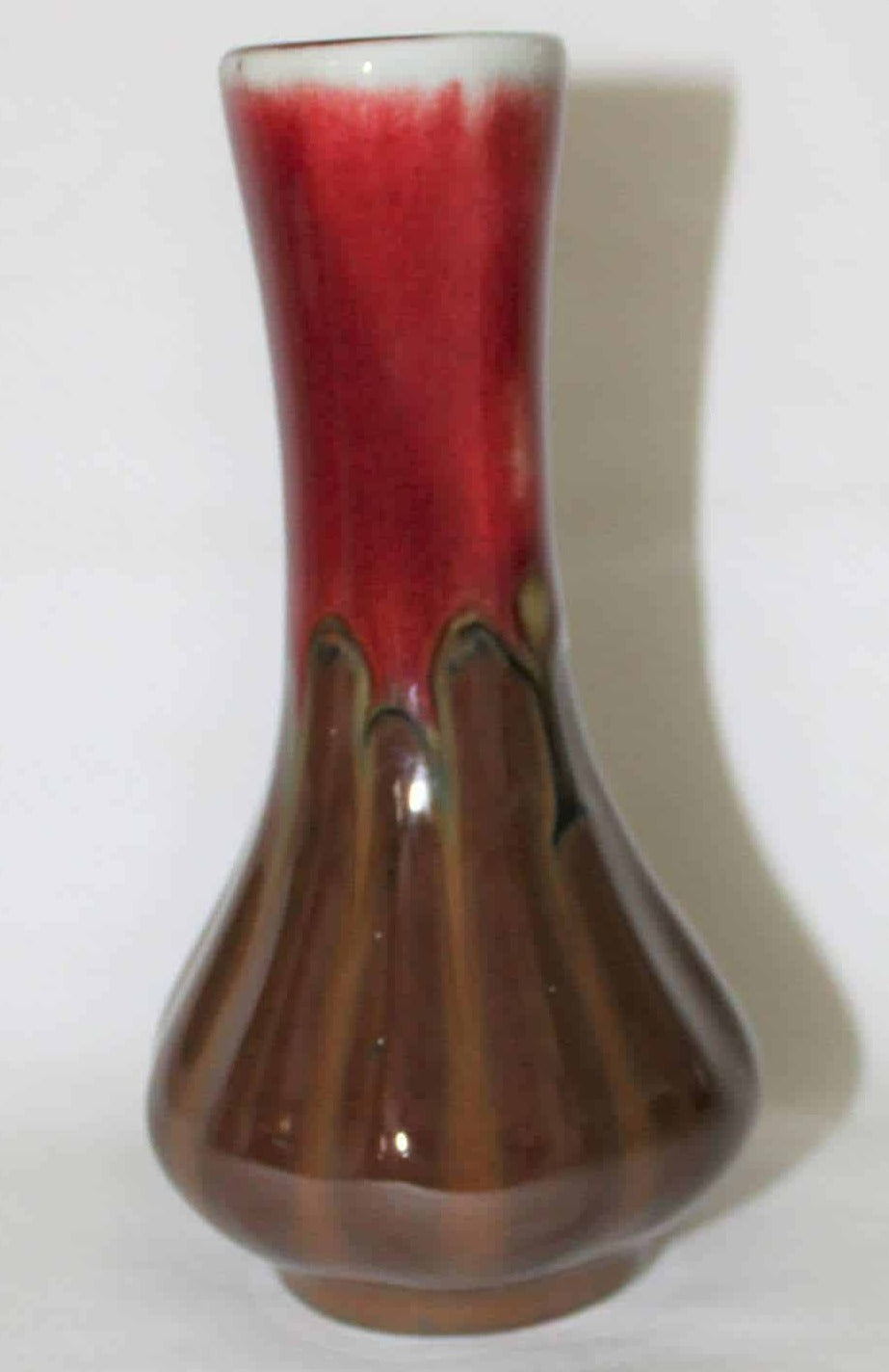 Bud Vase, Hosley Art Pottery, Brown Drip Glazed, Vintage