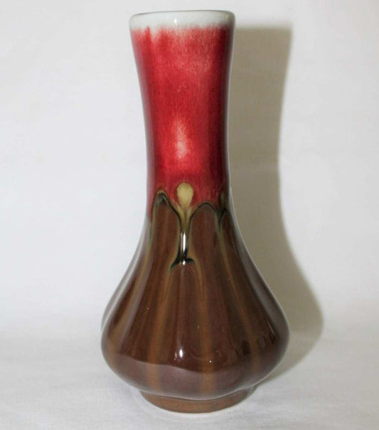 Bud Vase, Hosley Art Pottery, Brown Drip Glazed, Vintage