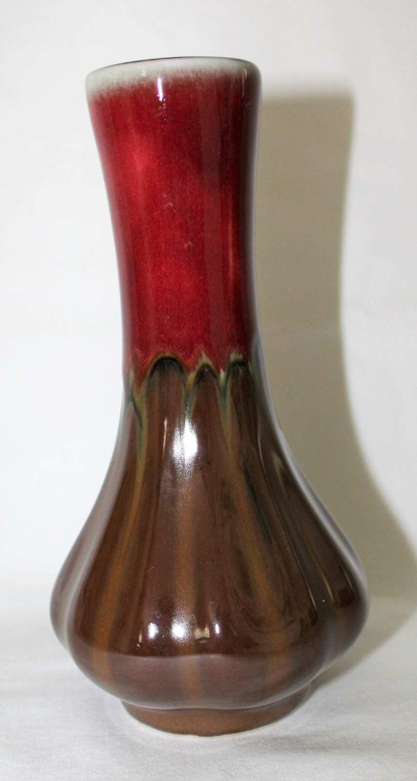 Bud Vase, Hosley Art Pottery, Brown Drip Glazed, Vintage
