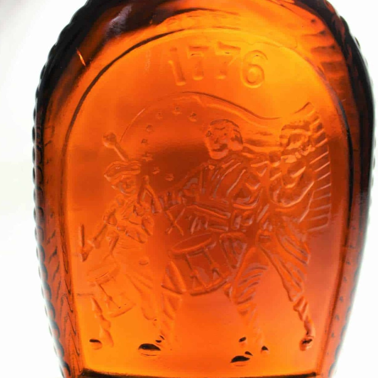 Syrup Bottle, Log Cabin Commemorative 1776-1976 Bicentennial, Brown, Vintage