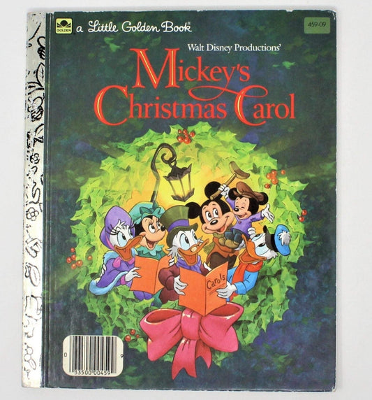 Children's Book, Little Golden Books, Mickey's Christmas Carol, Vintage 1983