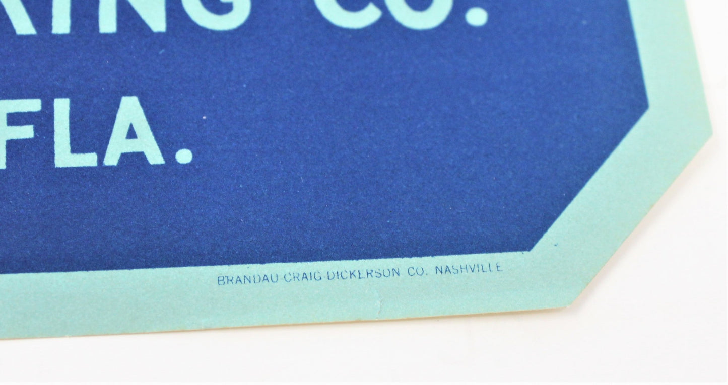 Crate Label, The Blue and the Gray, Original Lithograph, Vintage, NOS