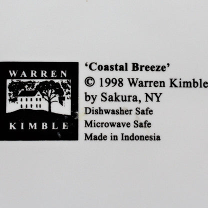 Dessert / Salad Plate, Sakura, Coastal Breeze by Warren Kimble, 1998