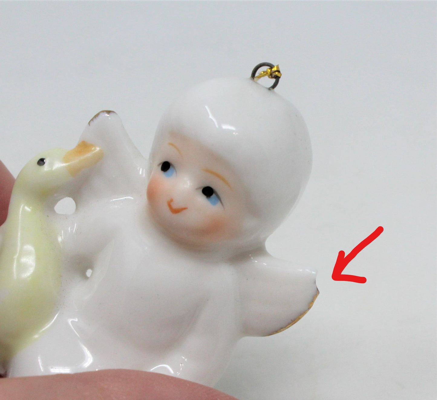 Ornaments, Miniature Angels, Set of 4, Bone China, Vintage