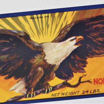 Crate Label, American Eagle Brand California, Original Lithograph, Vintage, NOS