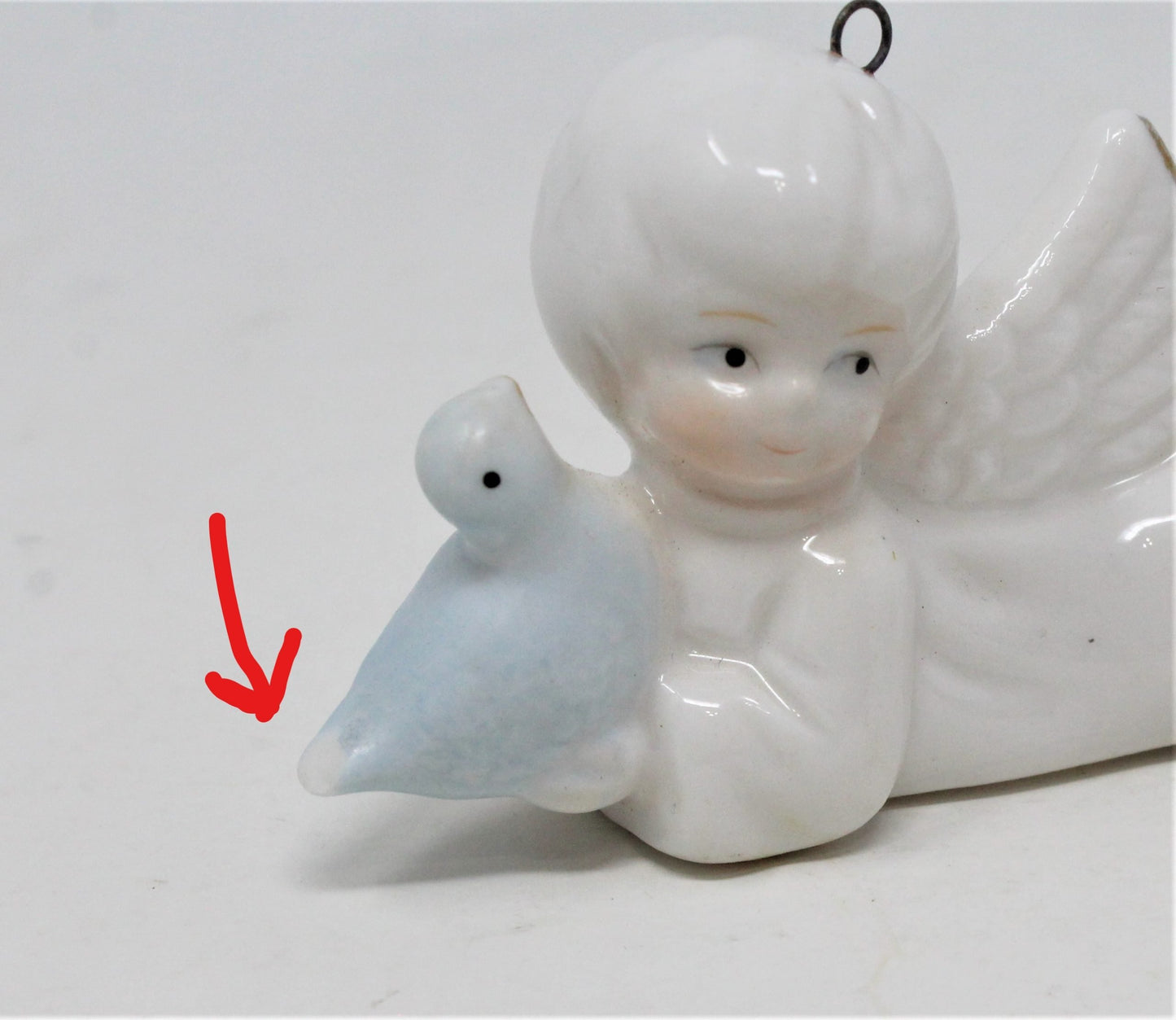 Ornaments, Miniature Angels, Set of 4, Bone China, Vintage
