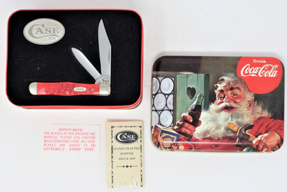Pocket Knife: Case Coca-Cola, Sundblom Santa Claus, Original Tin, NOS, Bradford PA USA, 2001 - SOLD