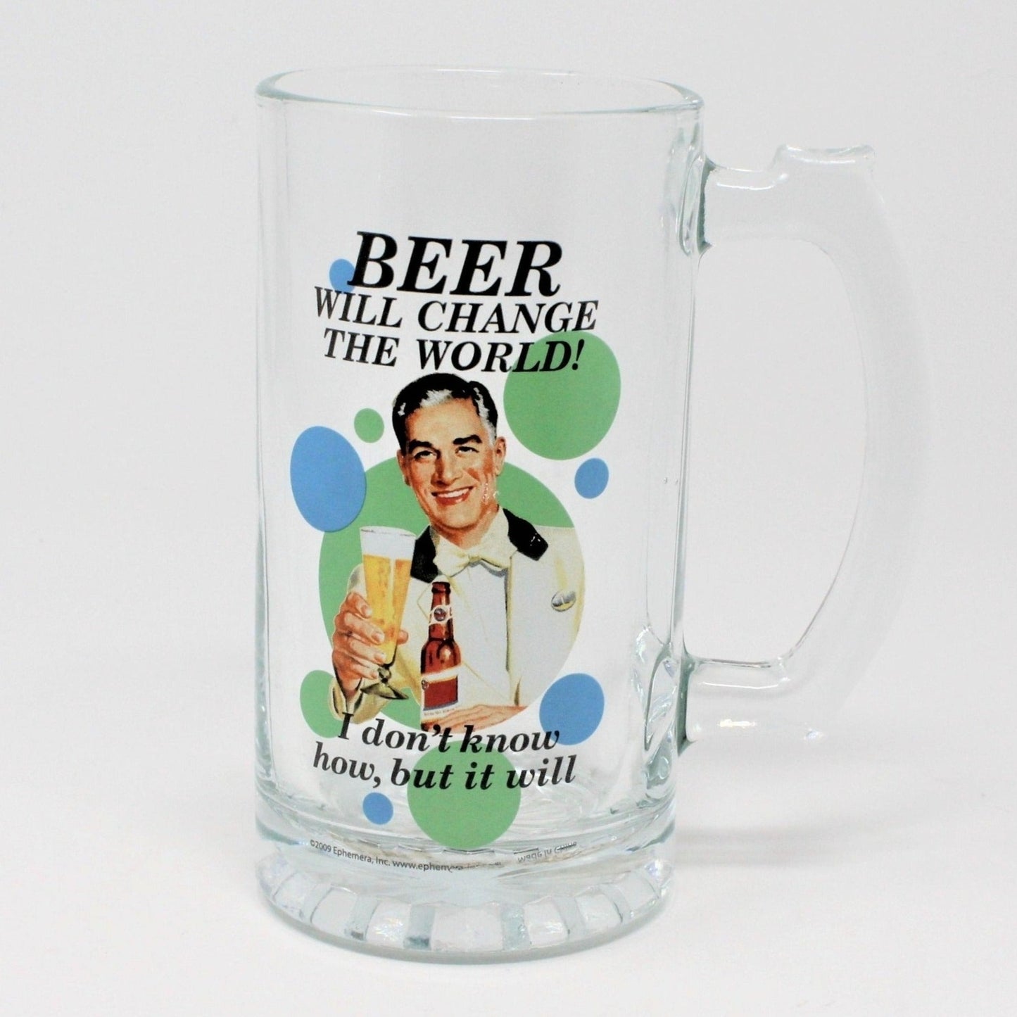 Beer Mug, Retro-Look, Glass, Beer Will Change the World, 2009
