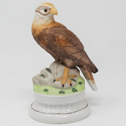 Music Box, Eagle Falcon Figurine, Plays Born Free, Porcelain, Vintage