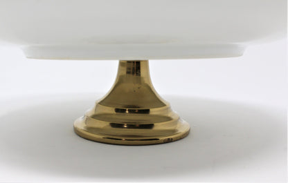 Cake Stand, Napco, Fruit Orchard, Brushed Gold, Vintage