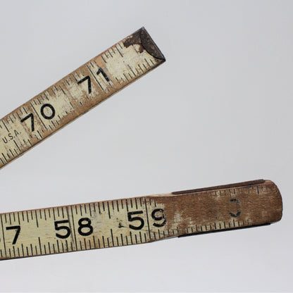 Carpenter Wood Folding Ruler, Revere, Vintage Primitive, SOLD