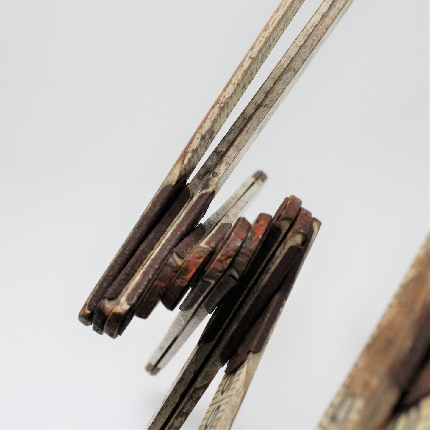 Carpenter Wood Folding Ruler, Revere, Vintage Primitive