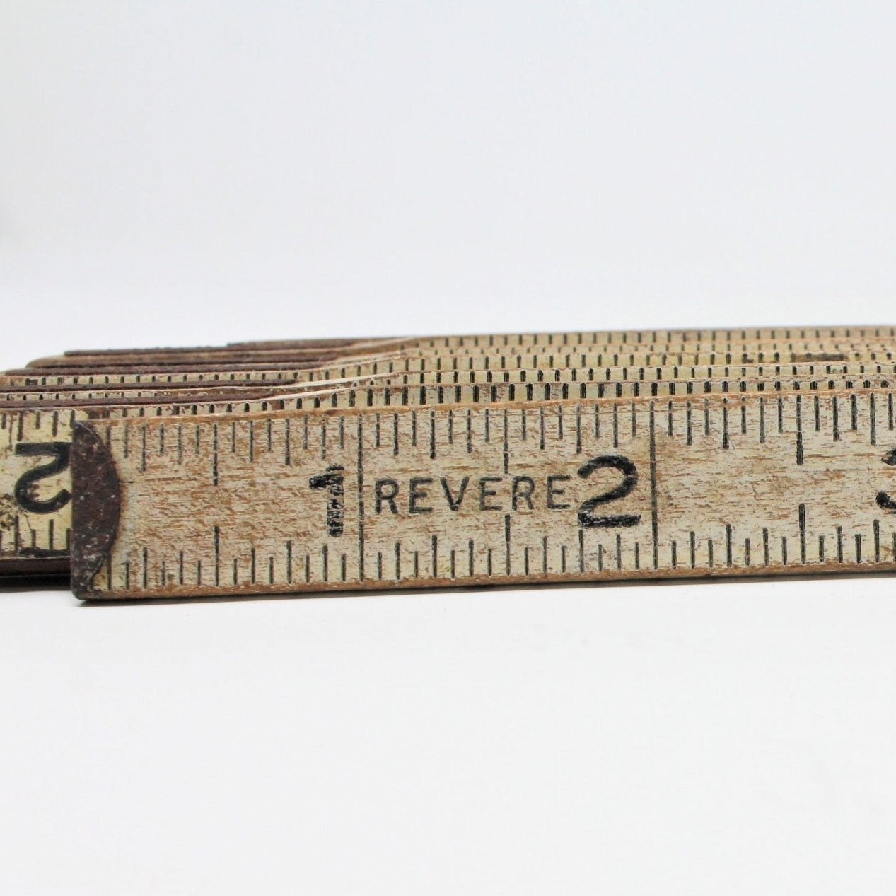 Carpenter Wood Folding Ruler, Revere, Vintage Primitive – Antigo Trunk