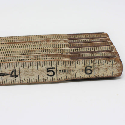 Carpenter Wood Folding Ruler, Revere, Vintage Primitive, SOLD