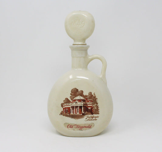 Decanter with Stopper, Old Fitzgerald Flagship 1849, Monticello, Vintage 1968