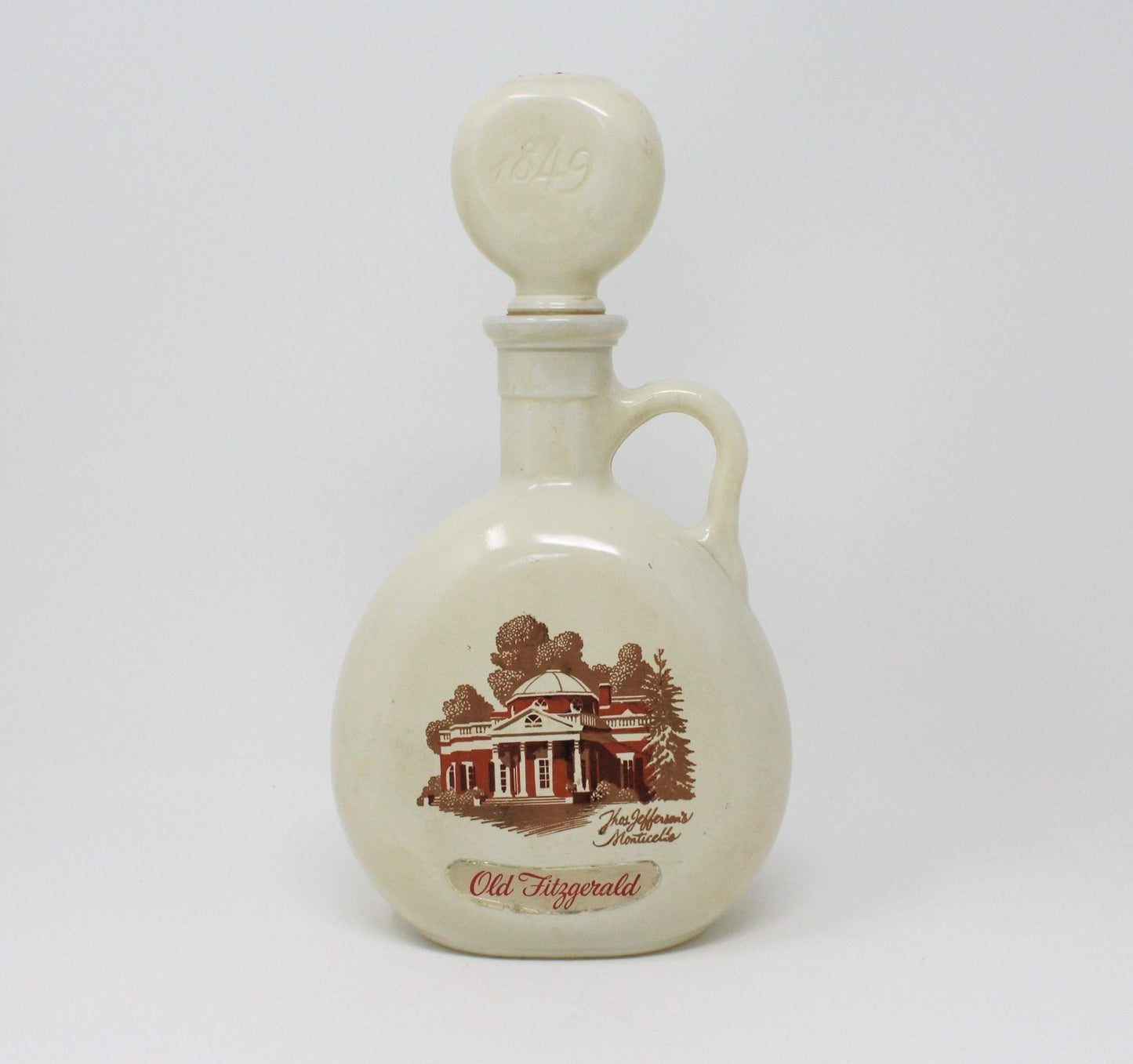 Decanter with Stopper, Old Fitzgerald Flagship 1849, Monticello, Vintage 1968, SOLD