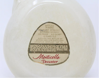 Decanter with Stopper, Old Fitzgerald Flagship 1849, Monticello, Vintage 1968, SOLD
