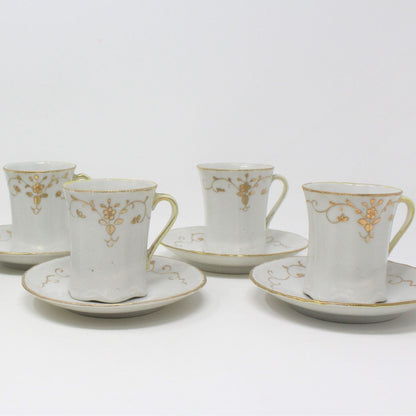 Chocolate Set, Imperial Nippon Moriage Gilded Floral, 14 Pcs. Antique