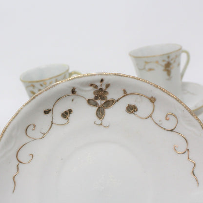 Chocolate Set, Imperial Nippon Moriage Gilded Floral, 14 Pcs. Antique