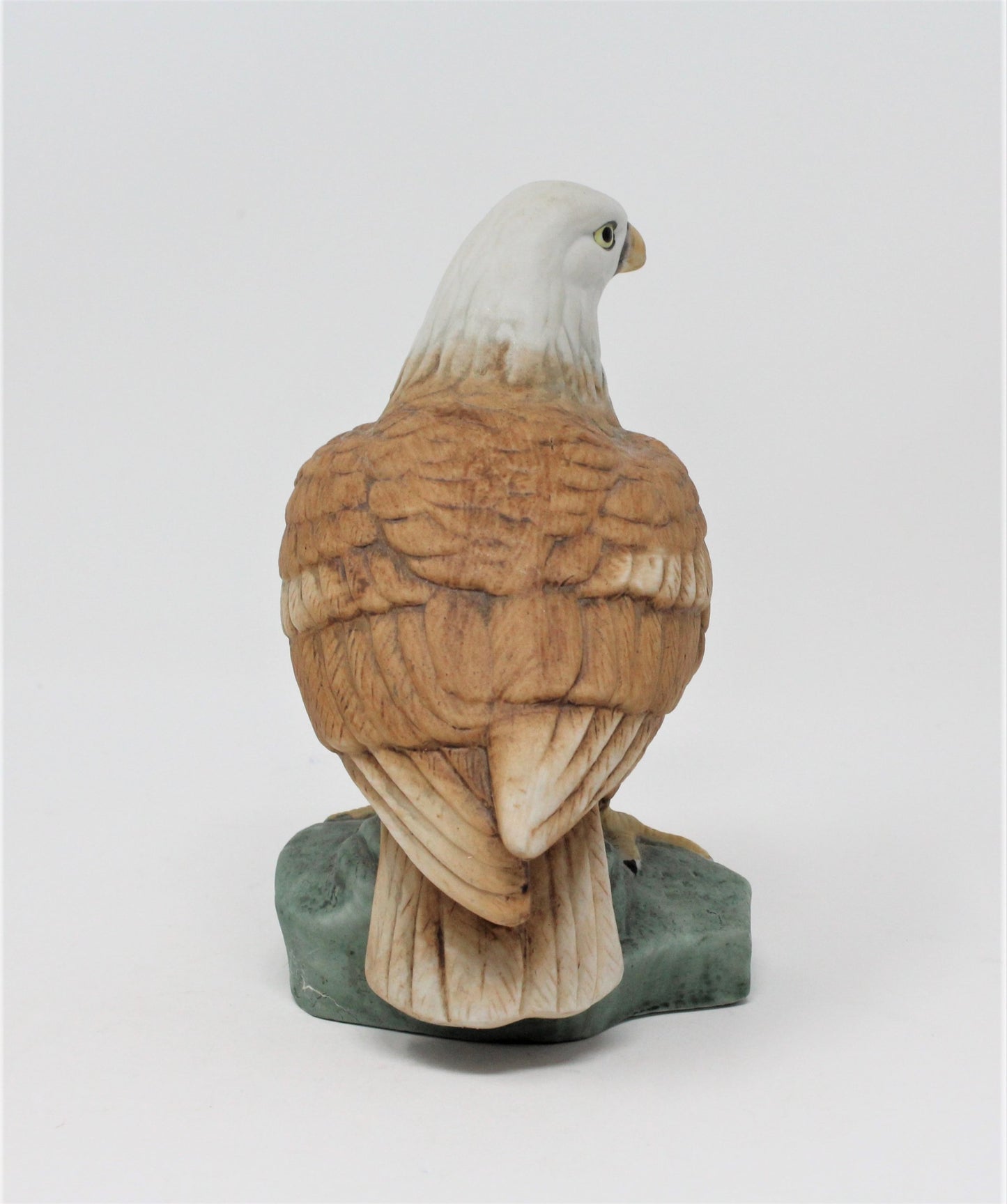 Figurine, Bald Eagle Standing on Rock, Porcelain Bisque, Vintage