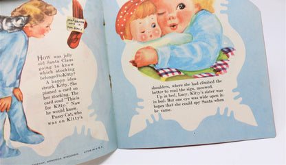 Children's Book, Samuel Lowe Co, Jolly Old Santa, Softcover, 1951 Vintage, RARE