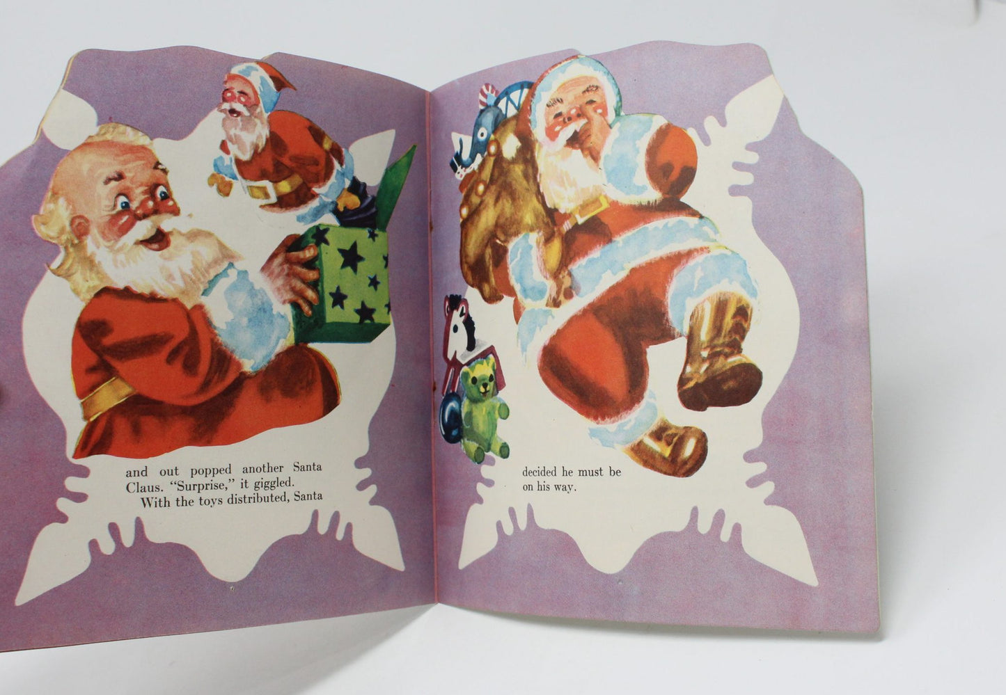 Children's Book, Samuel Lowe Co, Jolly Old Santa, Softcover, 1951 Vintage, RARE
