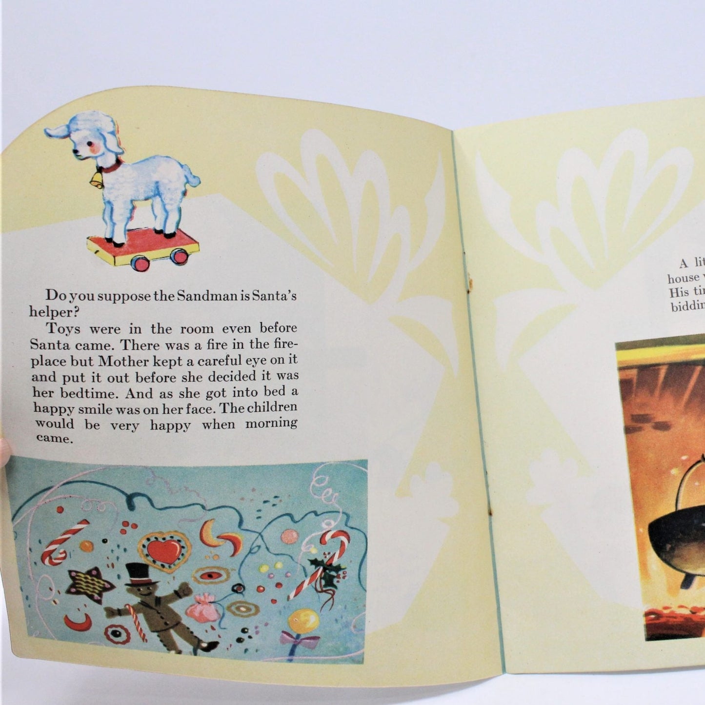 Children's Book, Samuel Lowe Co, Santa Comes to Our House, Softcover, 1951 Vintage, RARE