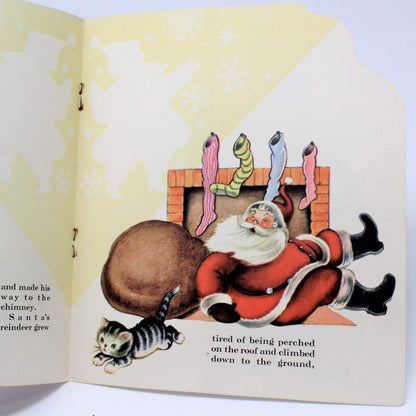 Children's Book, Samuel Lowe Co, Santa is Coming!, Softcover Litho, 1951 Vintage, RARE