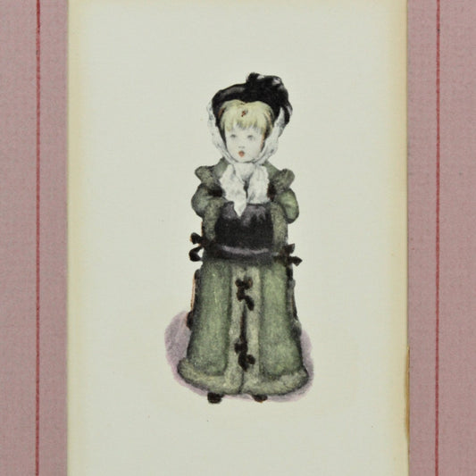 Prints, Watercolor, Victorian Children, Matted, Set of 3