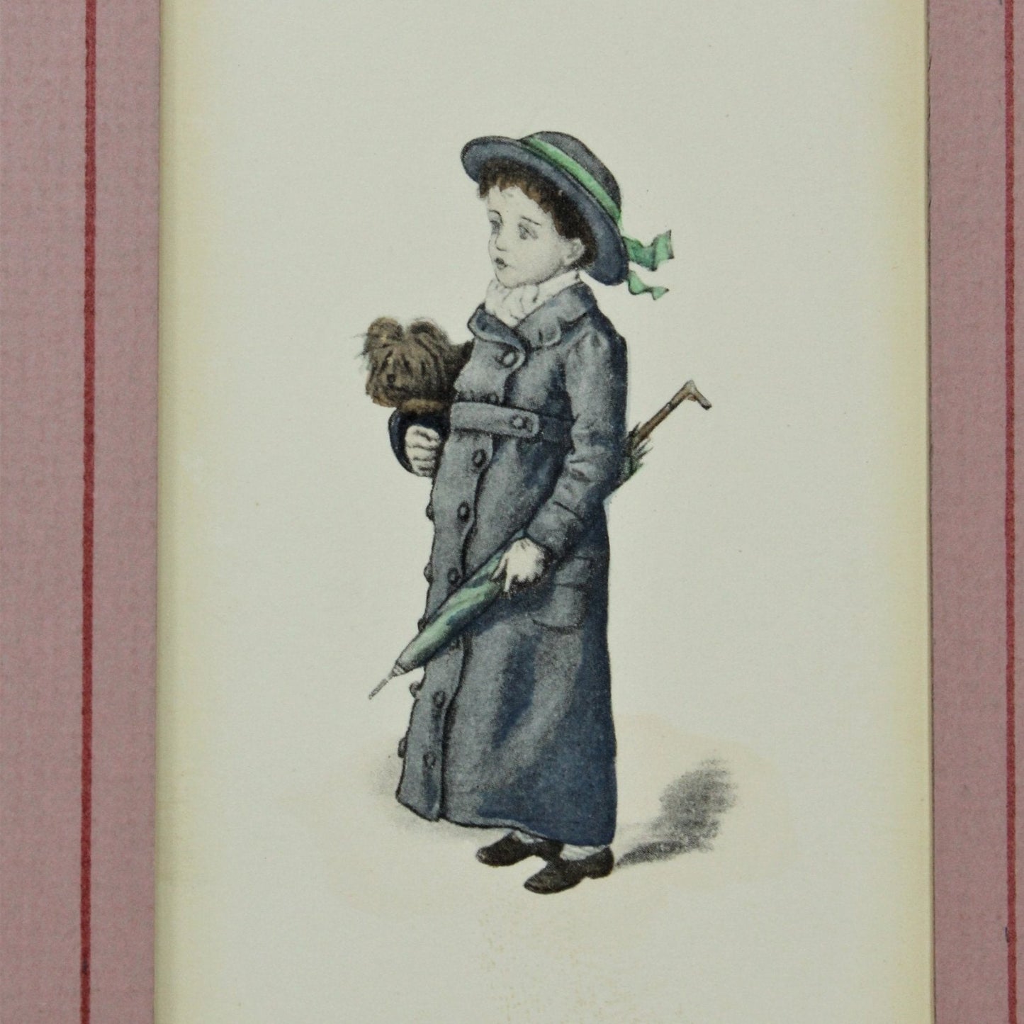 Prints, Watercolor, Victorian Children, Matted, Set of 3