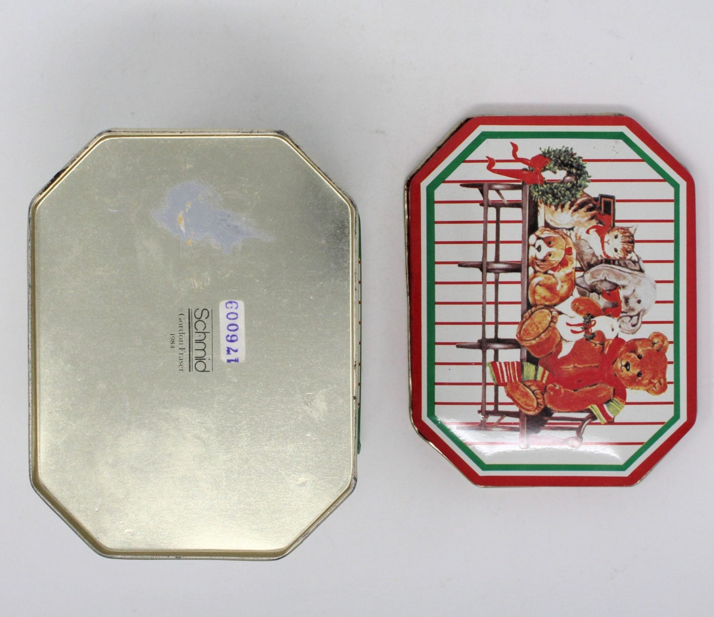 Gift Tin / Candy Tin, Schmid, Christmas Toys, Gordon Fraser, Vintage