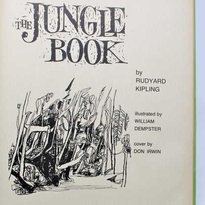 Children's Book, The Jungle Book, Rudyard Kipling, Hardcover, Vintage 1968