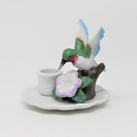 Candle Holder, Giftco, Hummingbird with Flower, Vintage