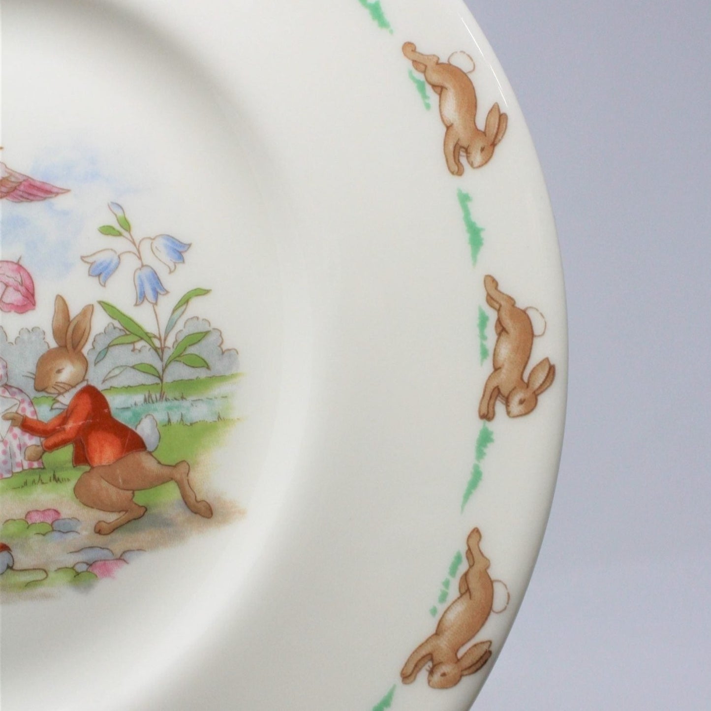 Child Plate, Royal Doulton, Bunnykins, Letterbox, Bone China, Vintage