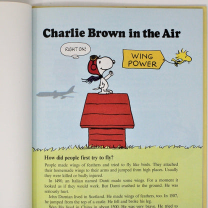 Children's Book, Charlie Brown's 'Cyclopedia, Planes & Other Things, Hardcover, Vintage 1980