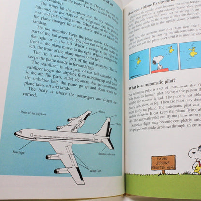 Children's Book, Charlie Brown's 'Cyclopedia, Planes & Other Things, Hardcover, Vintage 1980