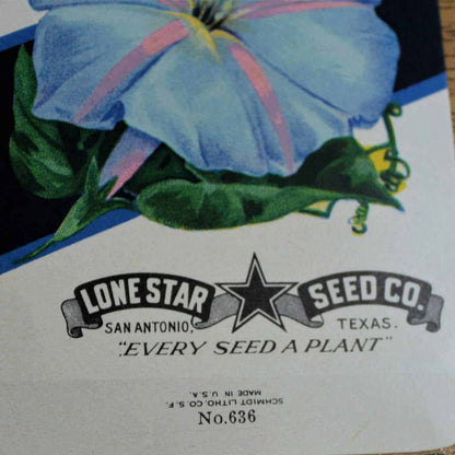Seed Packets, Lone Star Seed Co, Moon Flower #636 NOS, Vintage