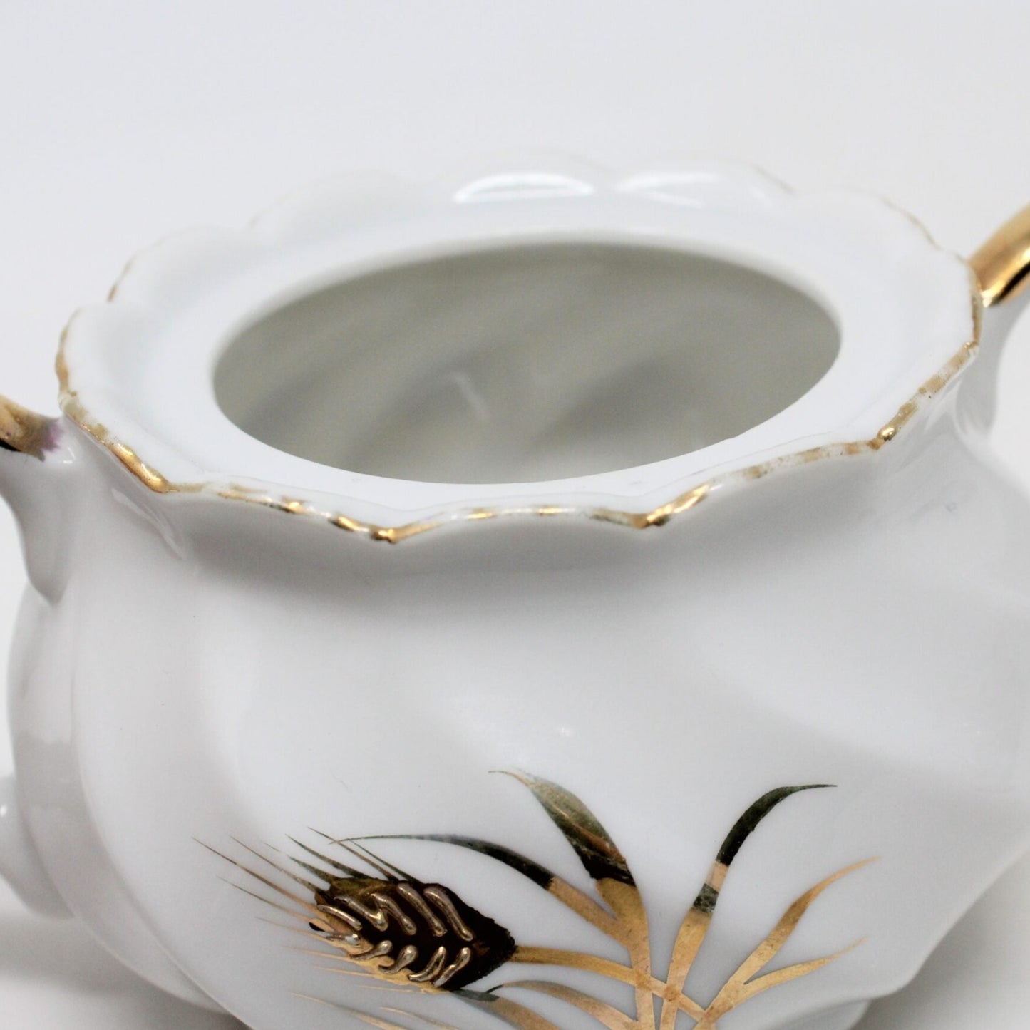 Creamer & Sugar with Lid, Lefton, Wheat 20/83, Hand Painted Japan, Vintage