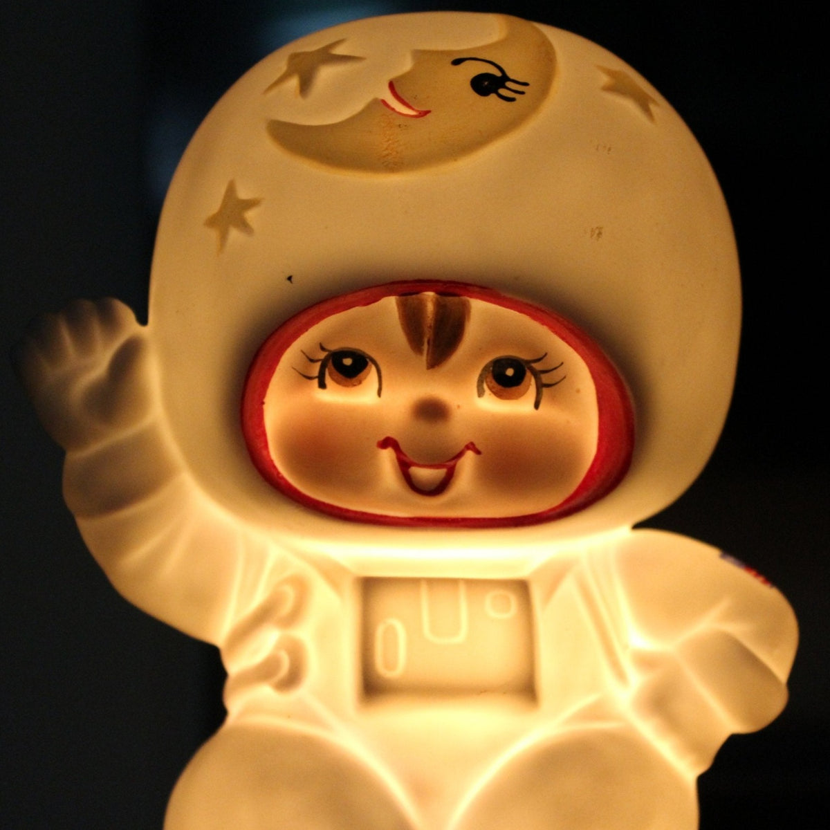 Night Light: Aladdin Giftware, Smiling Astronaut, Rare, USA, Vintage 1950s - SOLD