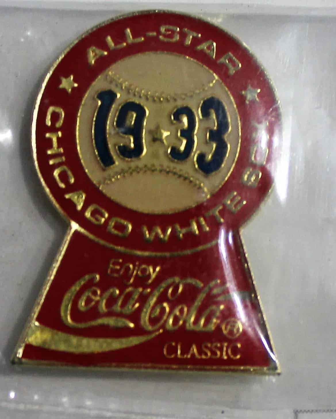 Pin, Coca-Cola White Sox, Comiskey Park Commemorative Pin, NOS 1983