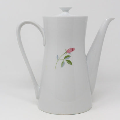 Coffee Pot, Enchante, Camelot Rose, Porcelain, Vintage Retro